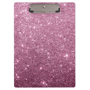 Elegant burgundy pink abstract girly glitter clipboard