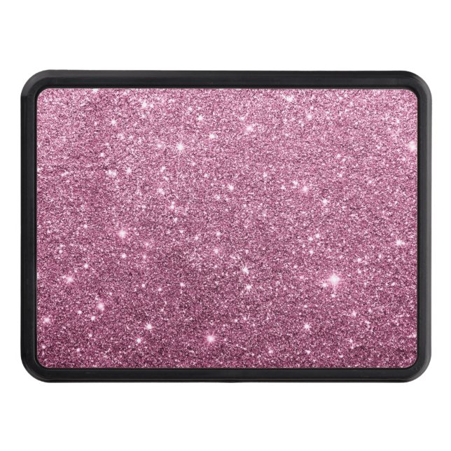 Elegant burgundy pink abstract girly glitter hitch trailer hitch cover (Front)