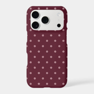 Elegant Burgundy Polka Dot Pattern