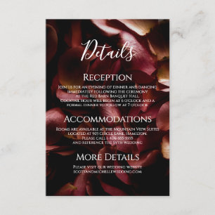 Elegant Burgundy Romantic Rose Enclosure Card