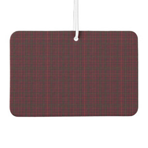 Elegant Burgundy Tartan Air Freshener