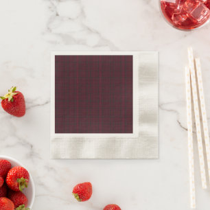 Elegant Burgundy Tartan Napkin