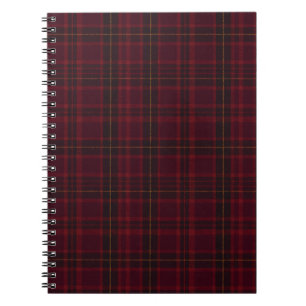 Elegant Burgundy Tartan Notebook