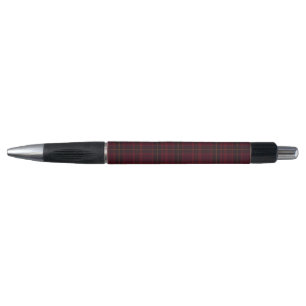 Elegant Burgundy Tartan Pen