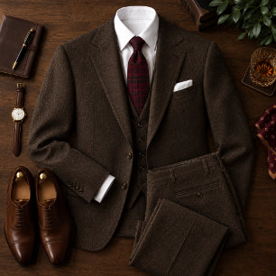 Elegant Burgundy Tartan Tie