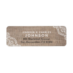 Elegant Burlap Lace Rustic Country