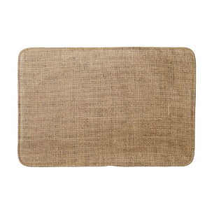 Elegant burlap texture bath mat