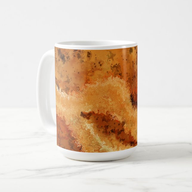 Elegant Burled Wood Coffee Mug (Front Left)