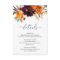 Elegant Burnt Orange Burgundy Fall Floral Wedding