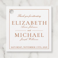 Elegant Burnt Orange Classic Script Wedding