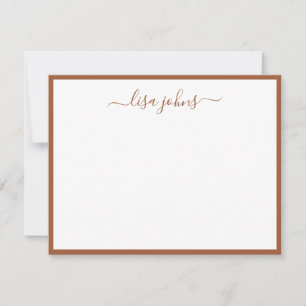 Elegant Burnt Orange Terracotta Professional Name Card