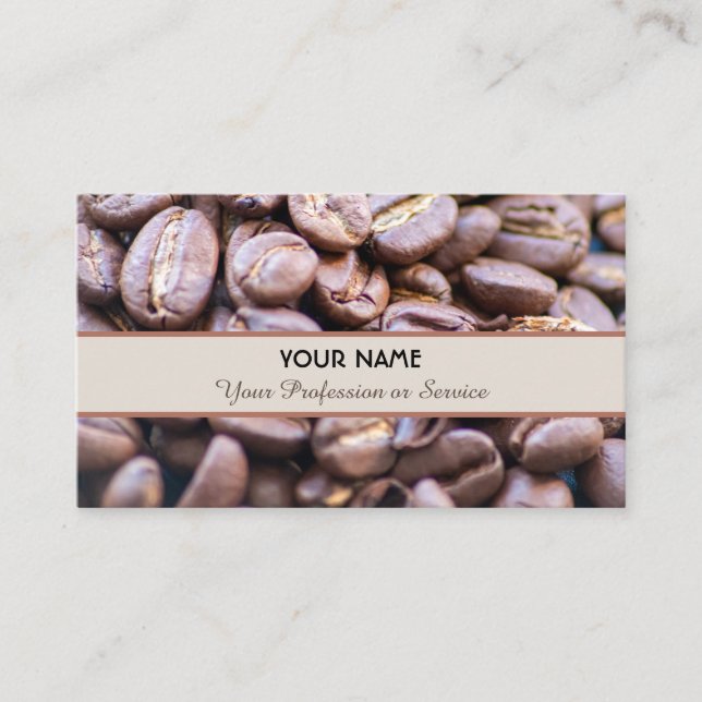 Elegant business card Barista and Coffee fellows (Front)
