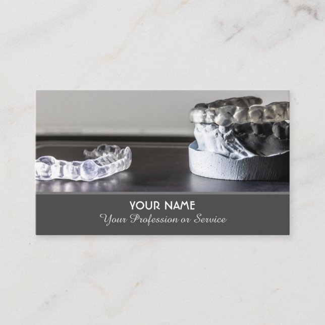 Elegant business card for dental experts (Front)