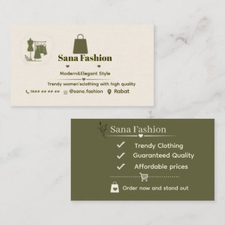 Elegant Business Card for Fashion Brands
