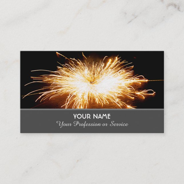 Elegant business card for sparkling services (Front)