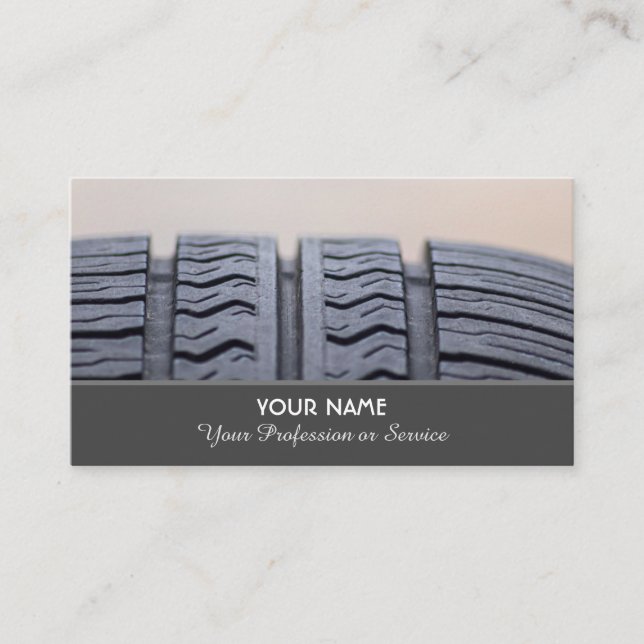 Elegant business card for wheel and tire experts (Front)