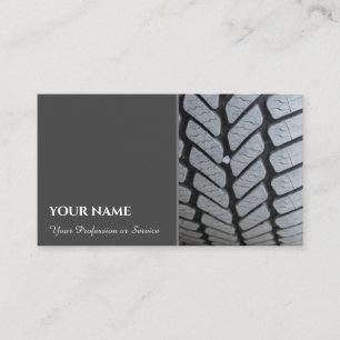 Elegant business card for wheel and tire experts
