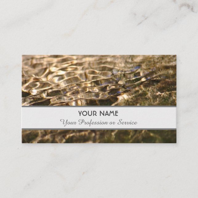 Elegant business card in clear fluent design (Front)