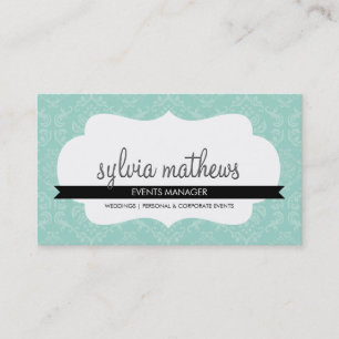 ELEGANT BUSINESS CARD :: stylish damask frame 9