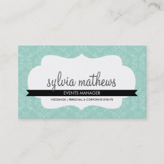 ELEGANT BUSINESS CARD :: stylish damask frame 9