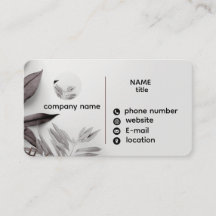 Elegant Business Card Template | Leaf Contact Card