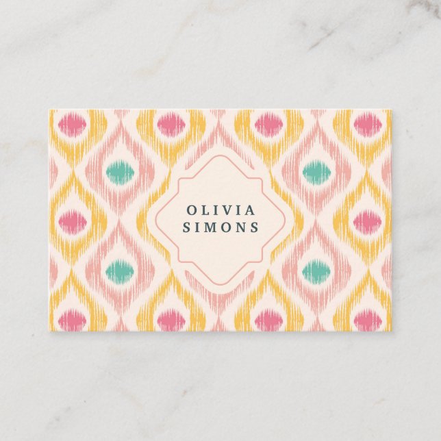 Elegant Business Card with abstract pattern (Front)