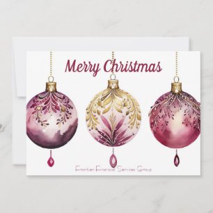 Elegant Business Corporate Christmas Holiday Card