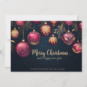 Elegant Business Corporate Christmas Holiday Card