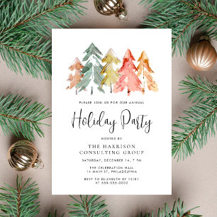 Elegant Business Corporate Christmas Holiday Party Invitation