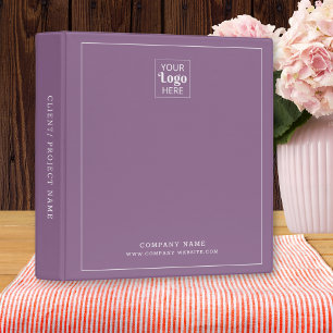 Elegant Business Logo Company Name Purple Binder