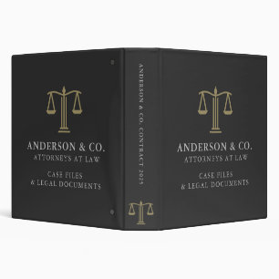 Elegant Business Logo Law Firm Gray and Silver Binder