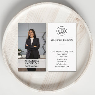 Elegant Business Logo Professional Photo Minimal  Business Card