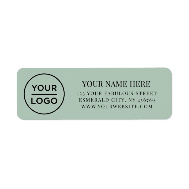 Elegant Business Logo Return Address (Front)
