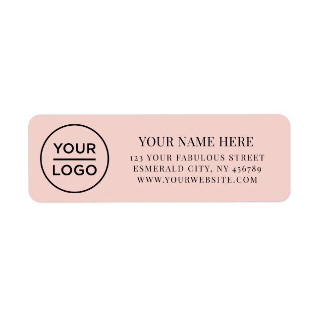 Elegant Business Logo Return Address (Front)