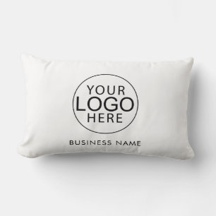 Elegant Business Logo Simple Modern Custom Lumbar Pillow