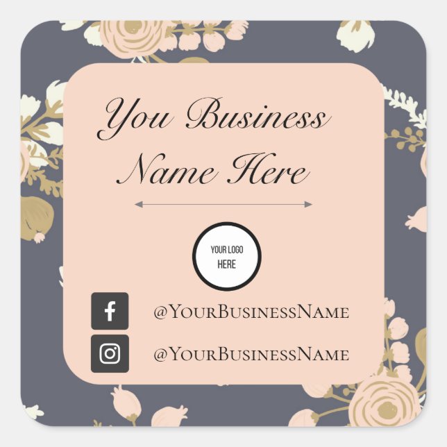 Elegant Business Marketing Sticker (Front)