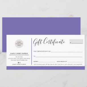 ELEGANT BUSINESS modern chic logo purple