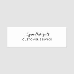 Elegant Business Modern Service Personnel Name Tag