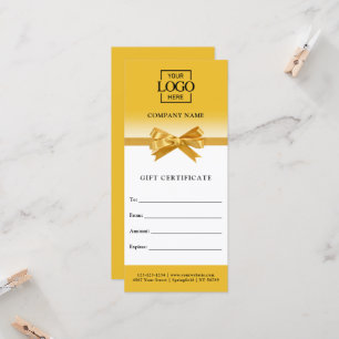 Elegant Business Personalized Gift Certificate