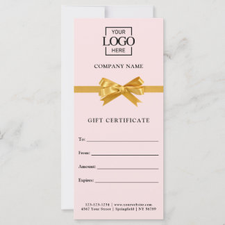 Elegant Business Personalized Gift Certificate