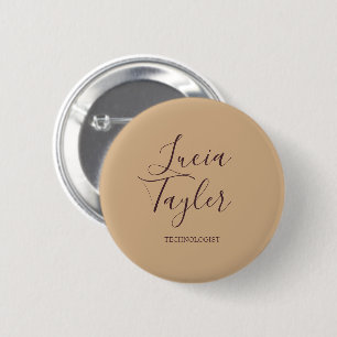 Elegant business script blush 2 inch round button