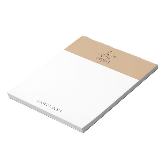 Elegant business script blush notepad (Rotated)