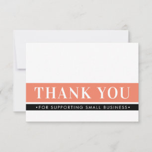 ELEGANT BUSINESS THANK YOU order insert orange Card