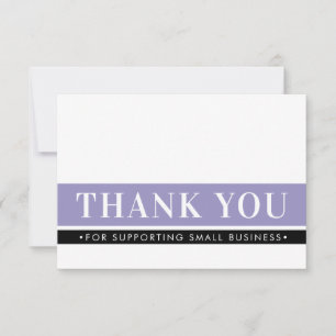ELEGANT BUSINESS THANK YOU order insert purple Card
