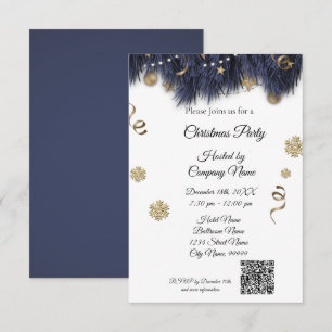 Elegant Bussines Christmas Party Invitation