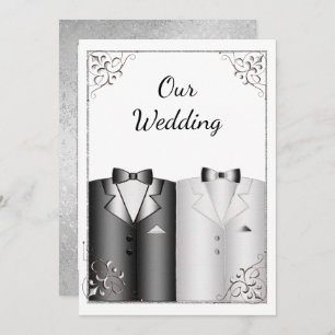 Elegant but simple gay Wedding Invitation