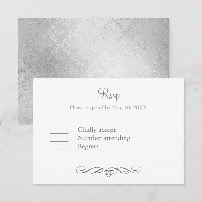 Elegant but simple gay Wedding Rsvp (Front/Back)