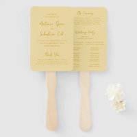 Elegant Butter Yellow Modern Wedding Program