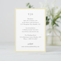 Elegant Butter Yellow Monogram Modern Wedding