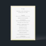 Elegant Butter Yellow Monogram Modern Wedding Program<br><div class="desc">Modern wedding programs featuring a clean design with serif and script fonts.</div>